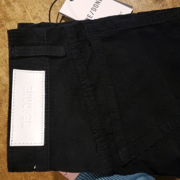 Re/Done Black Corduroy Flare Bootcut Pants 25 NEW - Picture 2 of 8